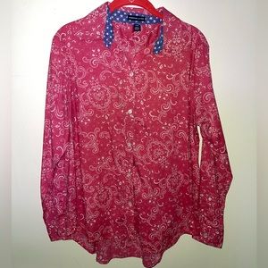 Gently Worn Women’s American Living Button Down Shirt Size L